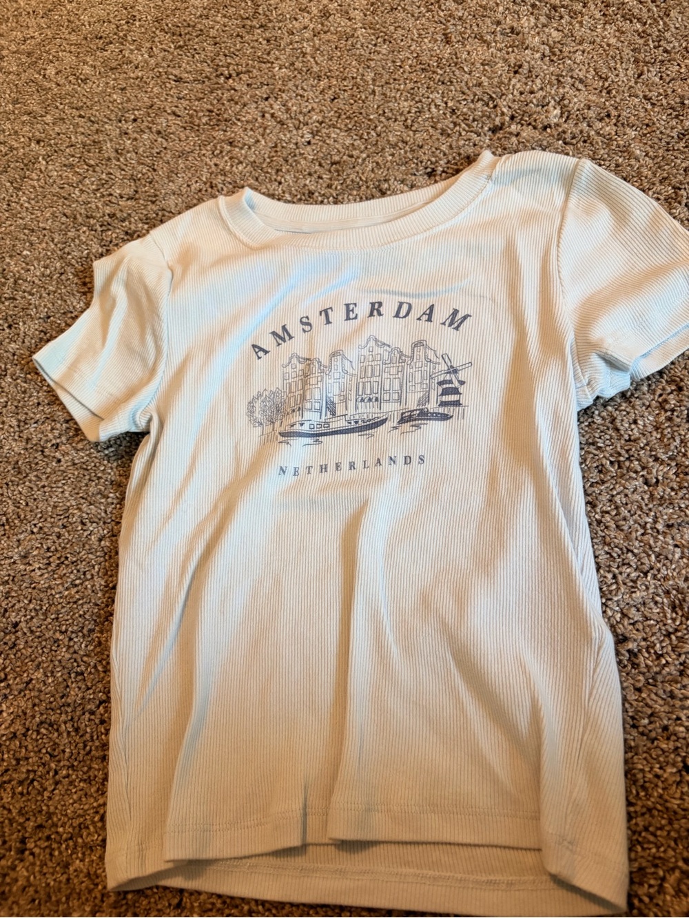 Amsterdam Graphic Kids Tee- Light Blue